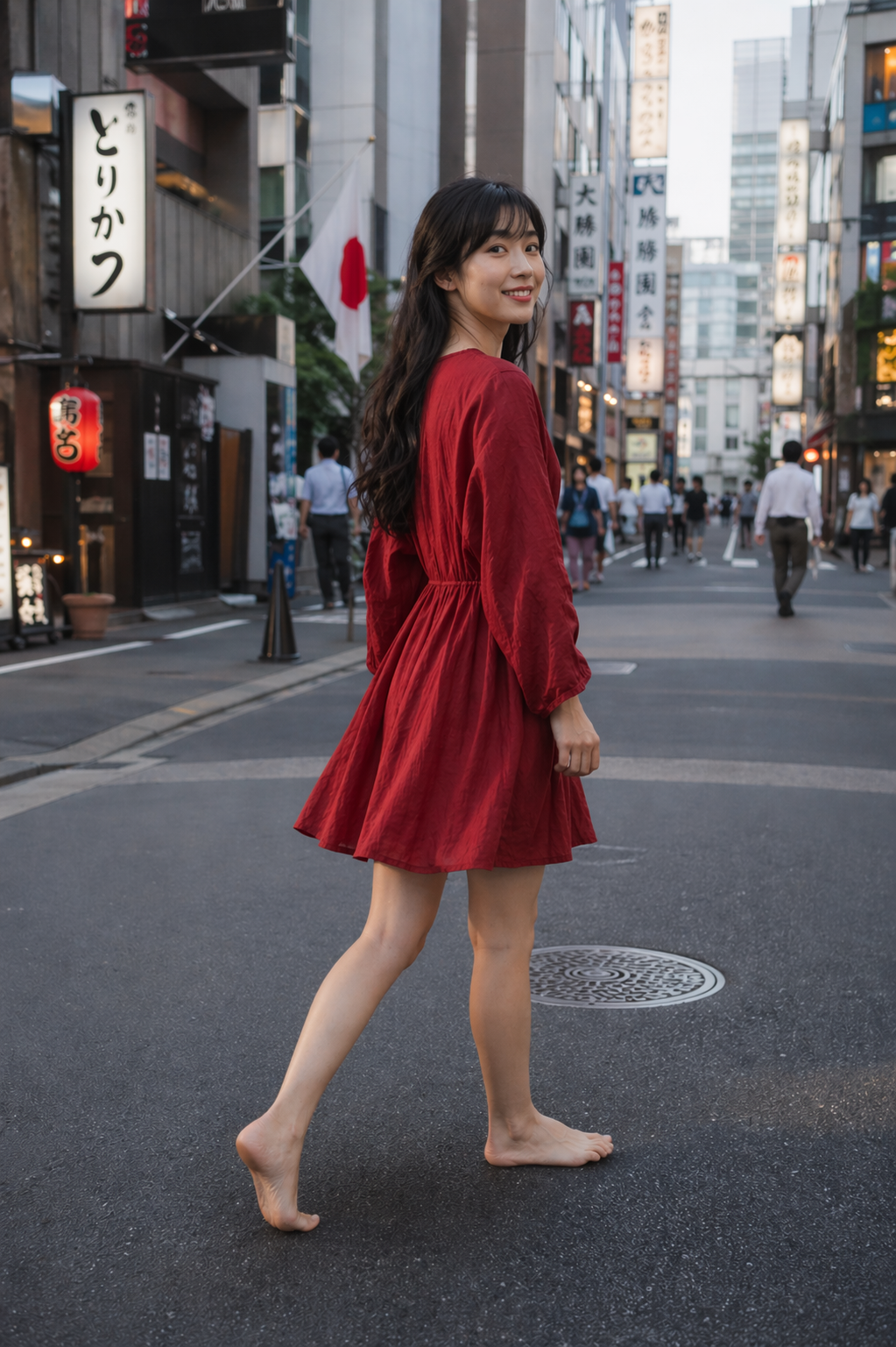 red dress — artwork by Bens Antora